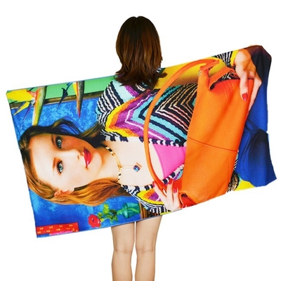 Oversized Microfiber Personalised Character Beach Towels With Travel Bag