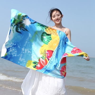 Ultrasoft Suede Waffle Sand Resistant Beach Blanket 72 Inch Beach Towel