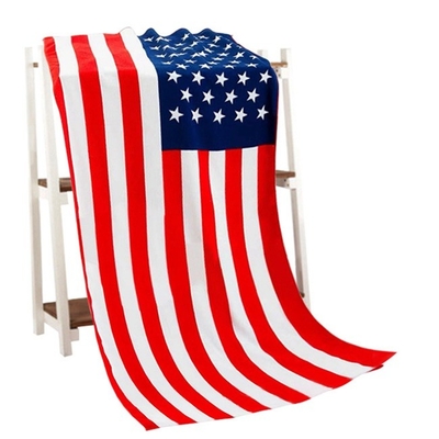 Strand Beach pool Microfiber Swim Towel USA American Flag Thick & Durable